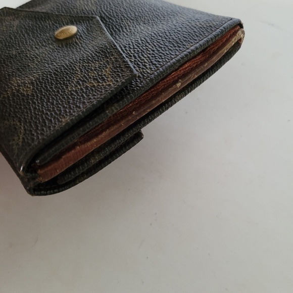 LOUIS VUITTON Retro Vintage Monogram Leather Wallet Brown Medium Trifold Elise - Picture 15 of 16
